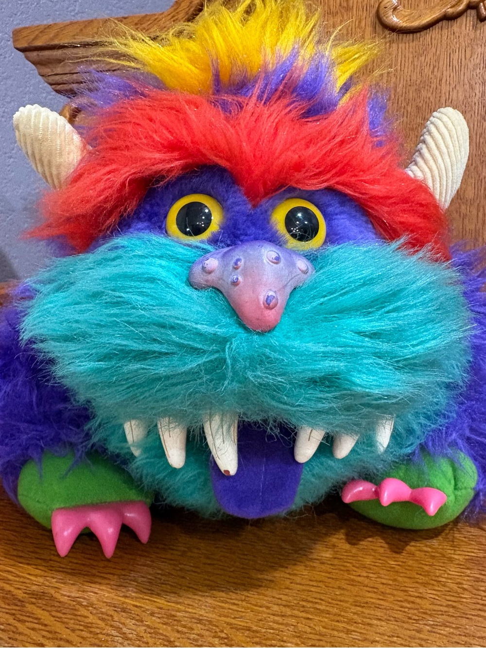 My Pet Monster Rark 1986 Hand Puppet Plush Stuffed Animal Vintage Amtoy no
Cuffs